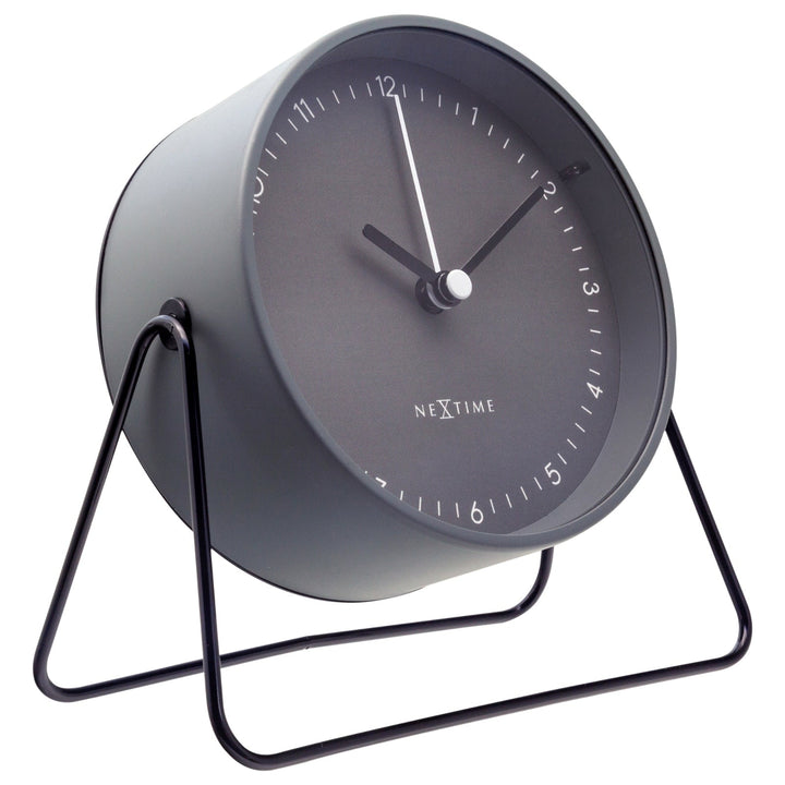 NeXtime Berlin Modern Minimal Night Light Alarm Clock Grey 14cm 575240GS 2