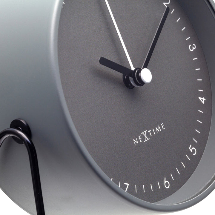NeXtime Berlin Modern Minimal Night Light Alarm Clock Grey 14cm 575240GS 4