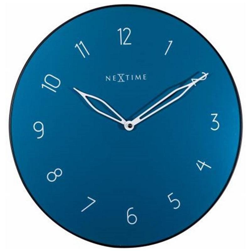 NeXtime Blue Carousel Glass Wall Clock 40cm 578193BL 1