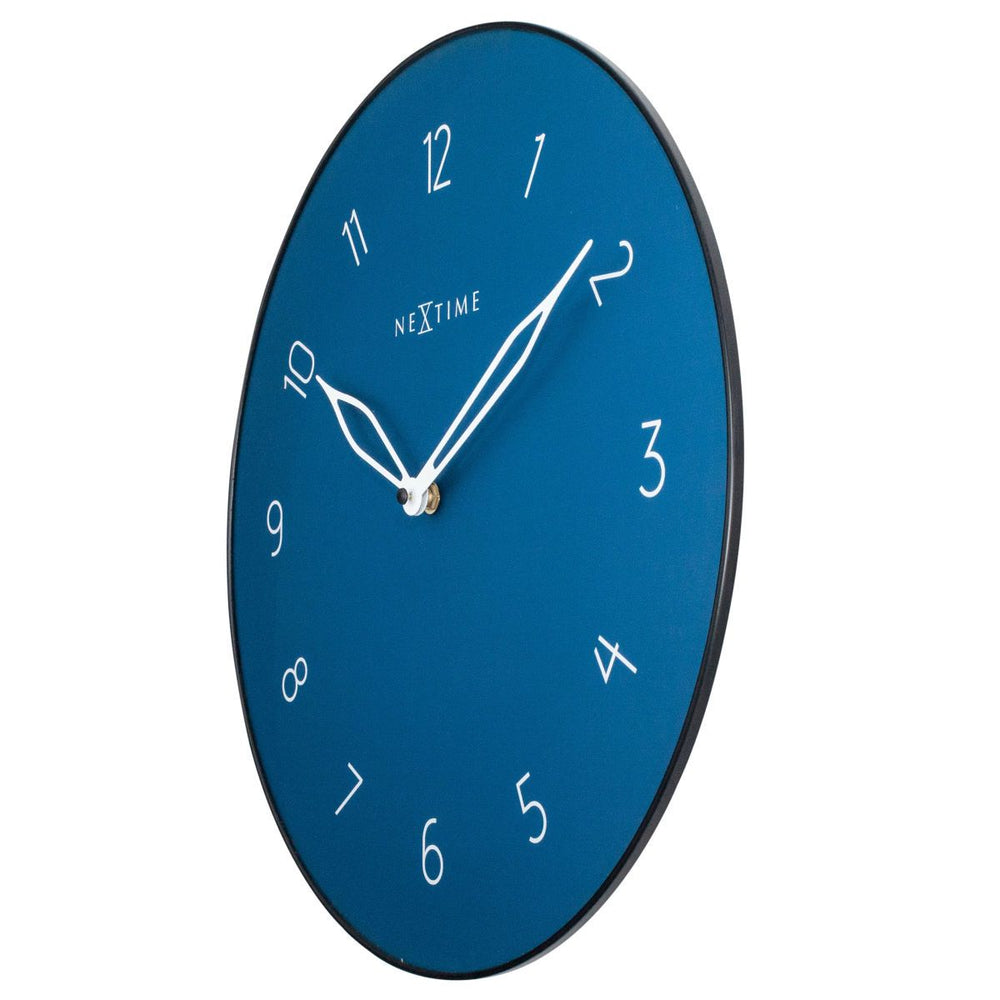 NeXtime Blue Carousel Glass Wall Clock 40cm 578193BL 2