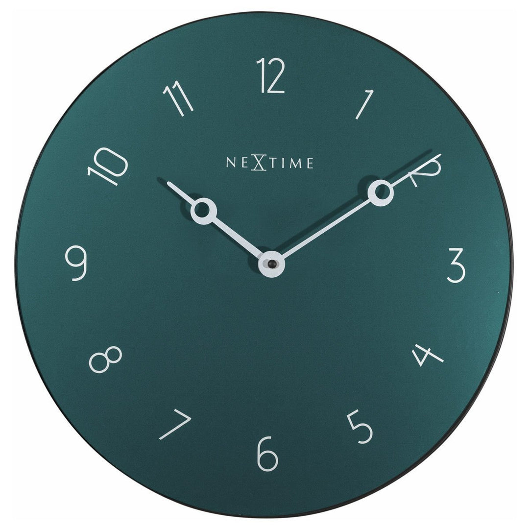 NeXtime Green Carousel Glass Wall Clock 40cm 578193GN