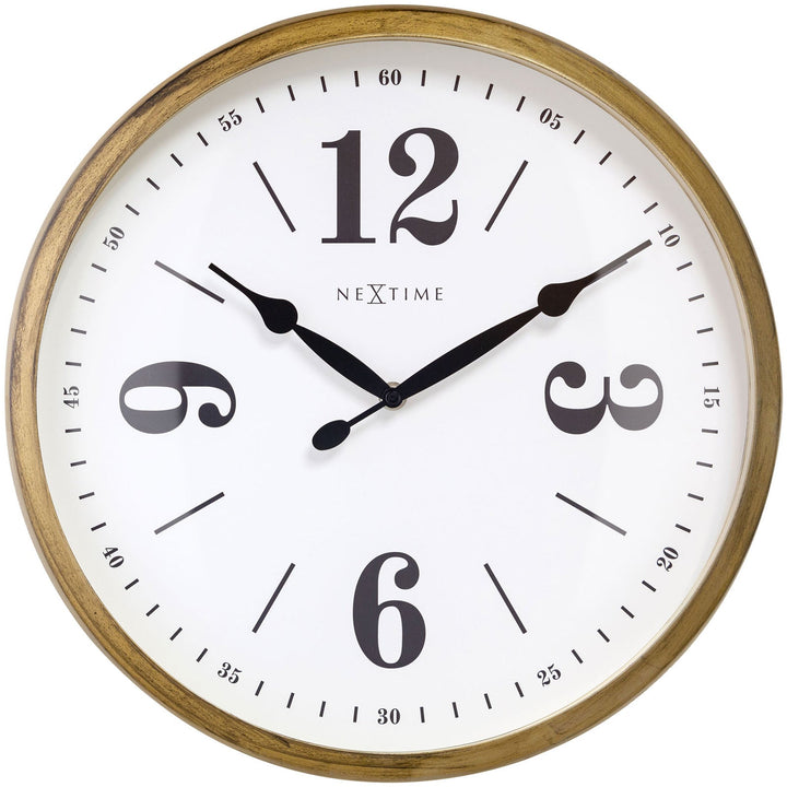 NeXtime Classic Wall Clock Gold 39cm 573290GO 1