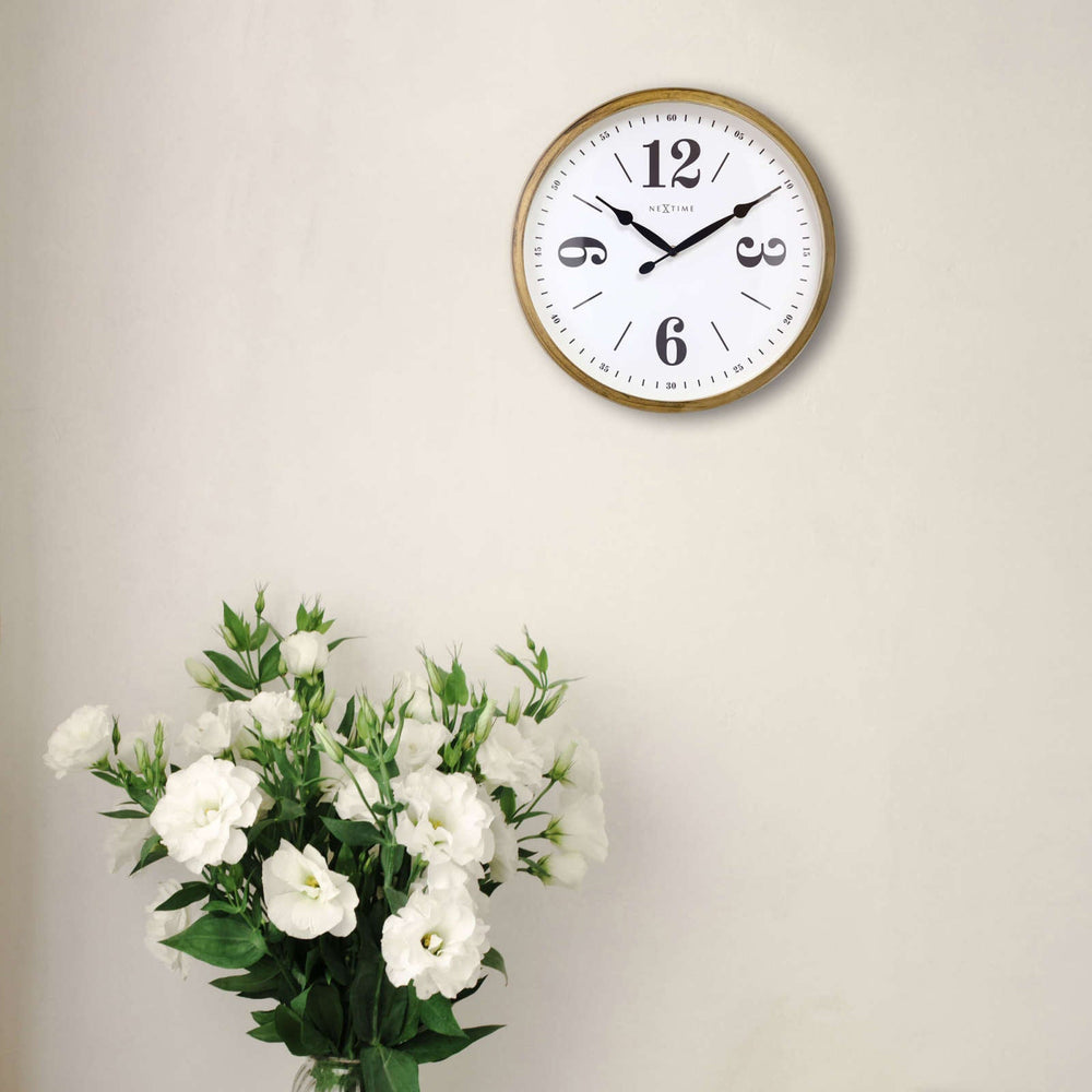 NeXtime Classic Wall Clock Gold 39cm 573290GO 2