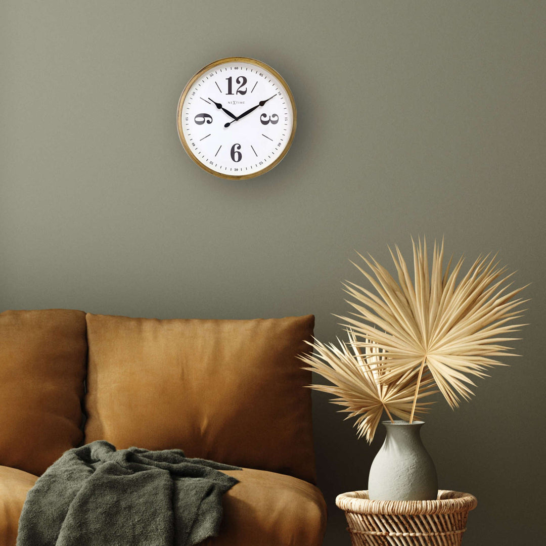 NeXtime Classic Wall Clock Gold 39cm 573290GO 10