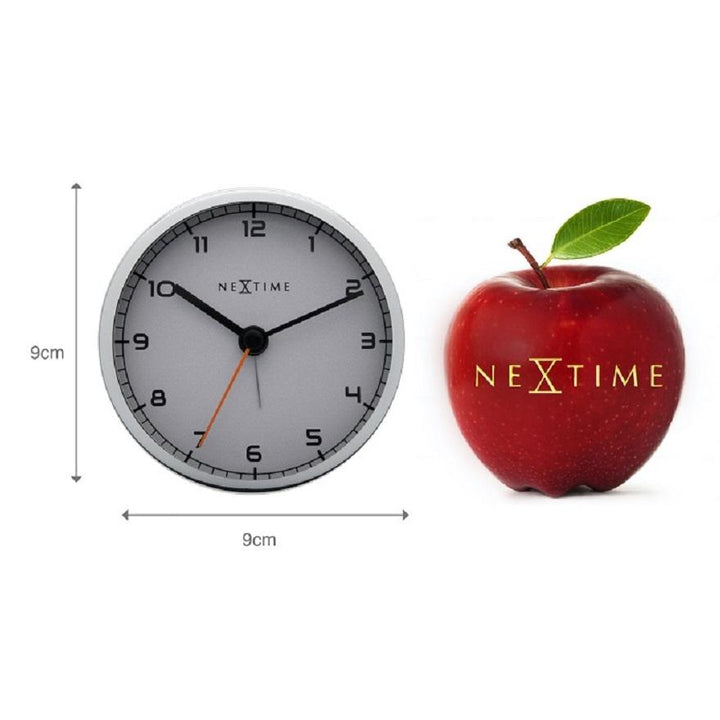 NeXtime Company Metal Alarm Clock White 9cm 575194WI 4