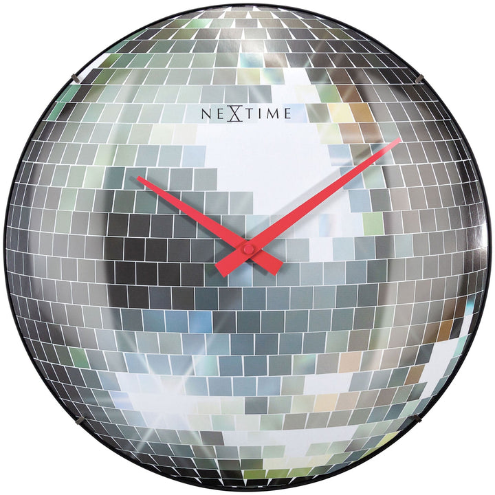NeXtime Disco Ball Wall Clock Silver 35cm 573293 1