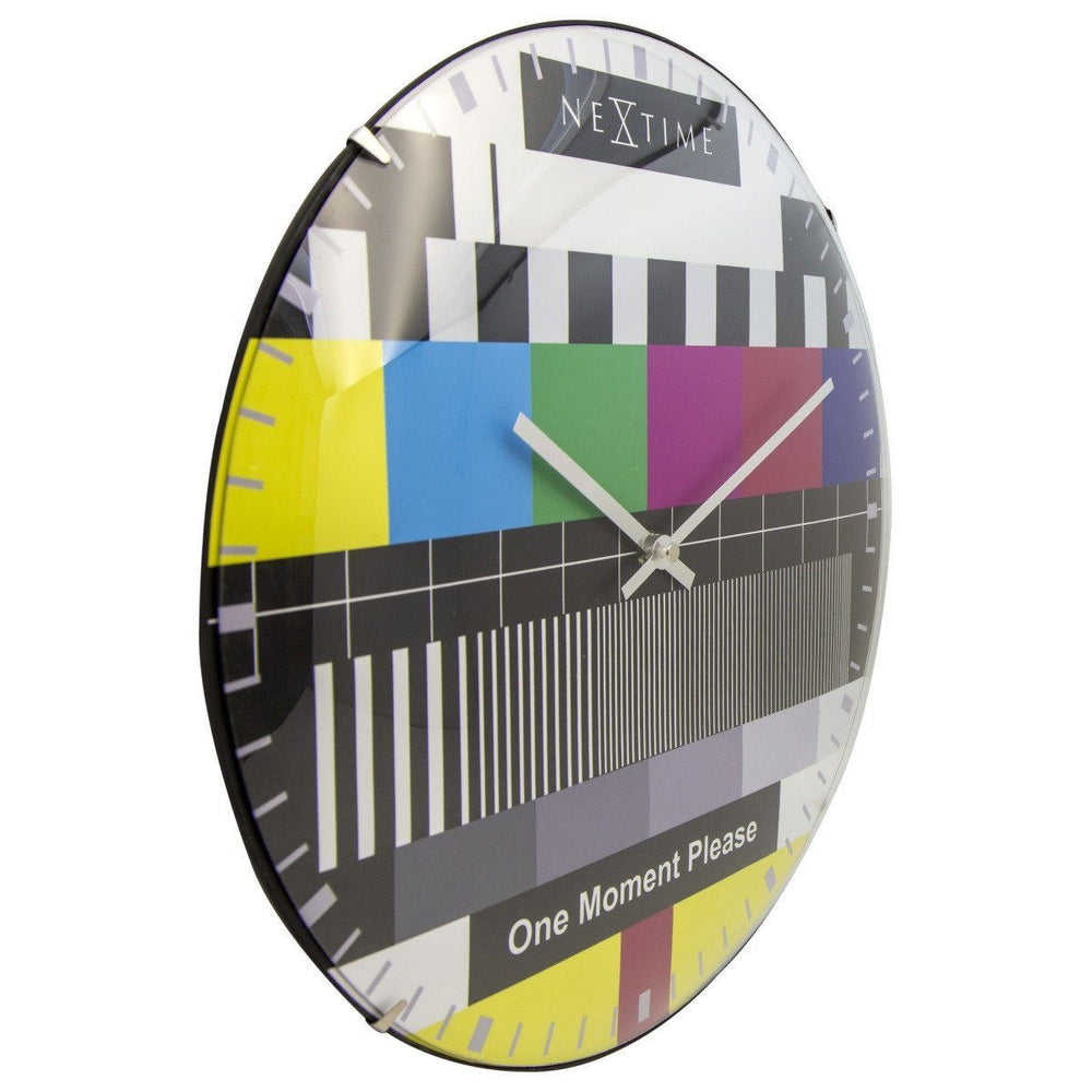 NeXtime Dome Testpage Wall Clock Multicoloured 35cm 573162 Angle