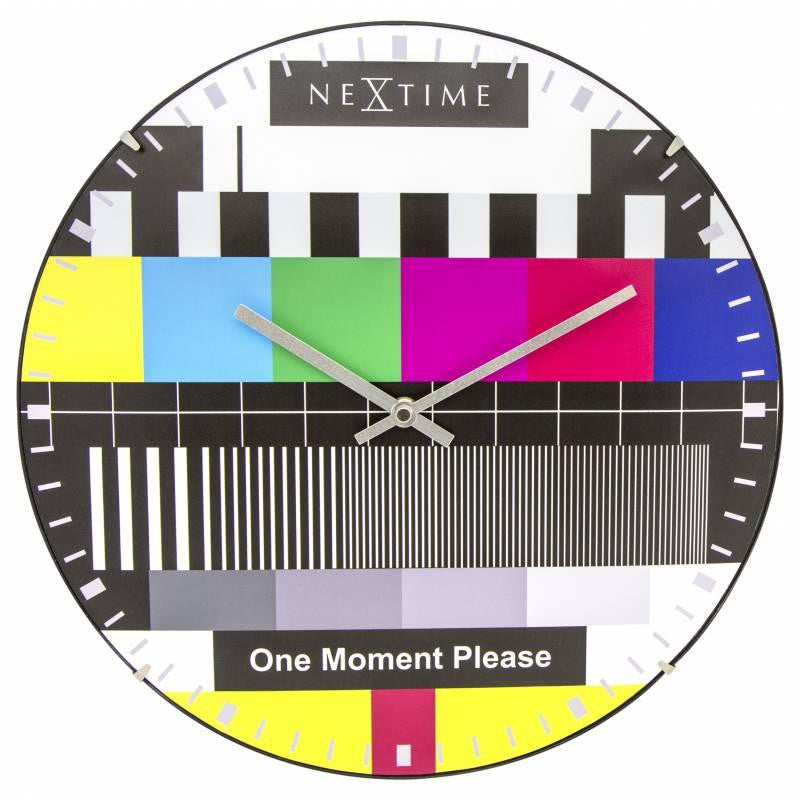 NeXtime Dome Testpage Wall Clock Multicoloured 35cm 573162 Front