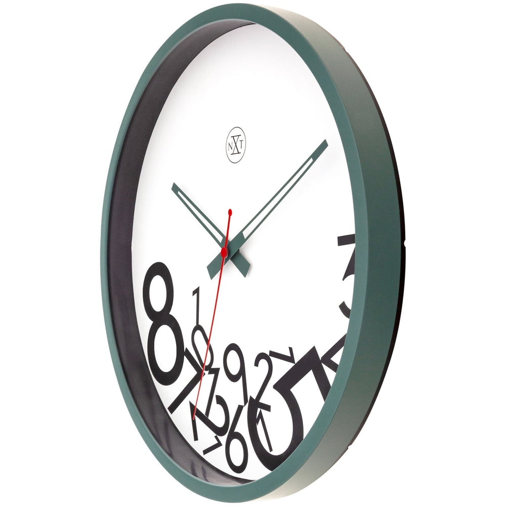 NeXtime Dropped Numbers Wall Clock White 30cm 577364GN 2