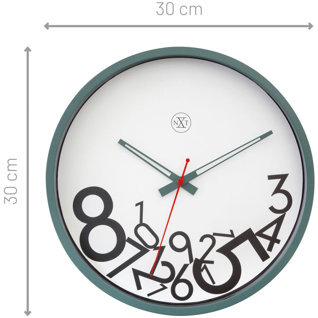NeXtime Dropped Numbers Wall Clock White 30cm 577364GN 6