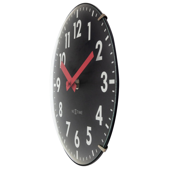 NeXtime Duomo Mini Domed Glass Wall Desk Clock Black 20cm 573533ZW 4