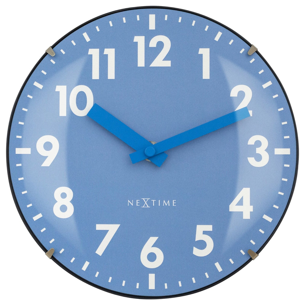 NeXtime Duomo Mini Domed Glass Wall Desk Clock Blue 20cm 573533BL 1