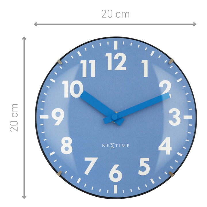 NeXtime Duomo Mini Domed Glass Wall Desk Clock Blue 20cm 573533BL 2