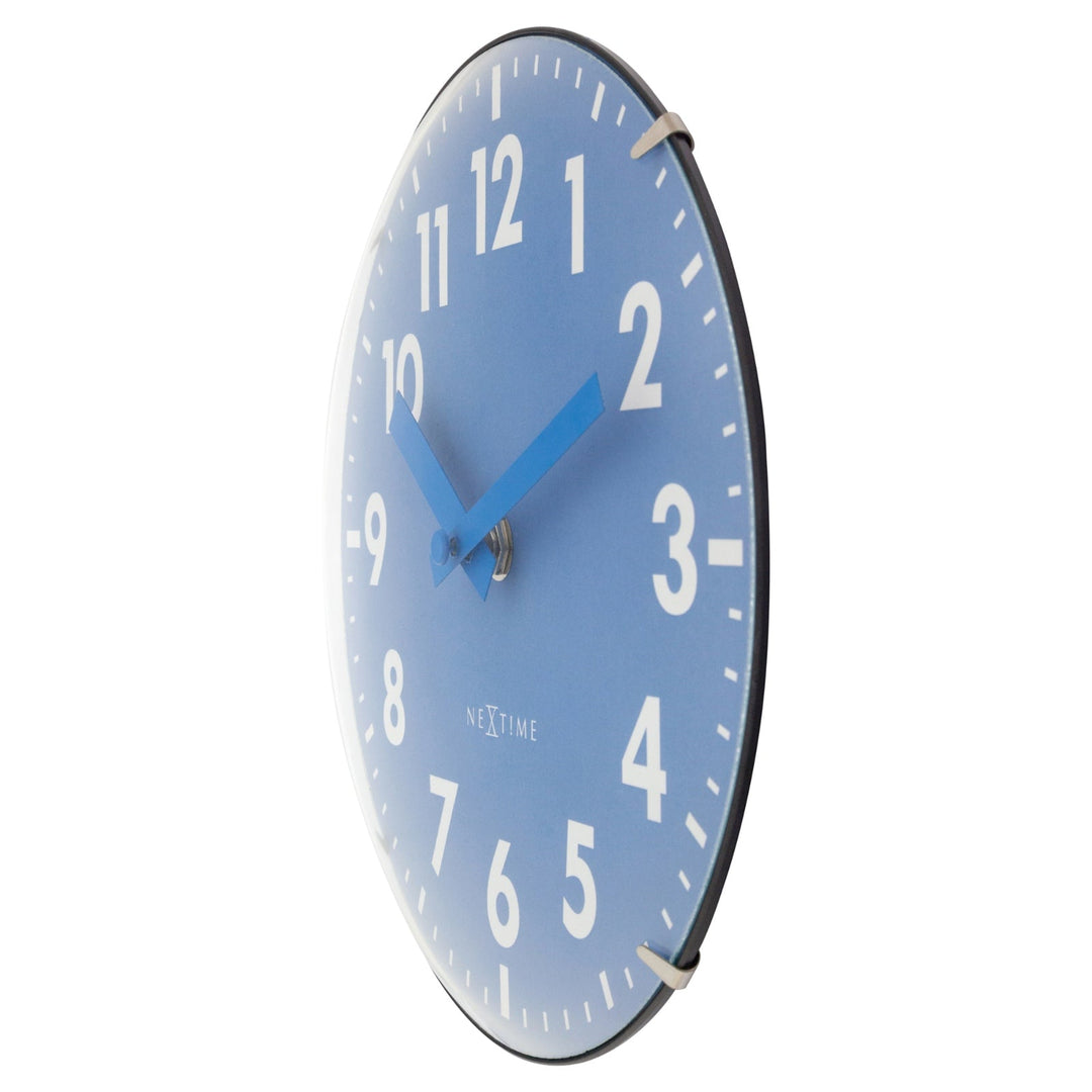 NeXtime Duomo Mini Domed Glass Wall Desk Clock Blue 20cm 573533BL 4