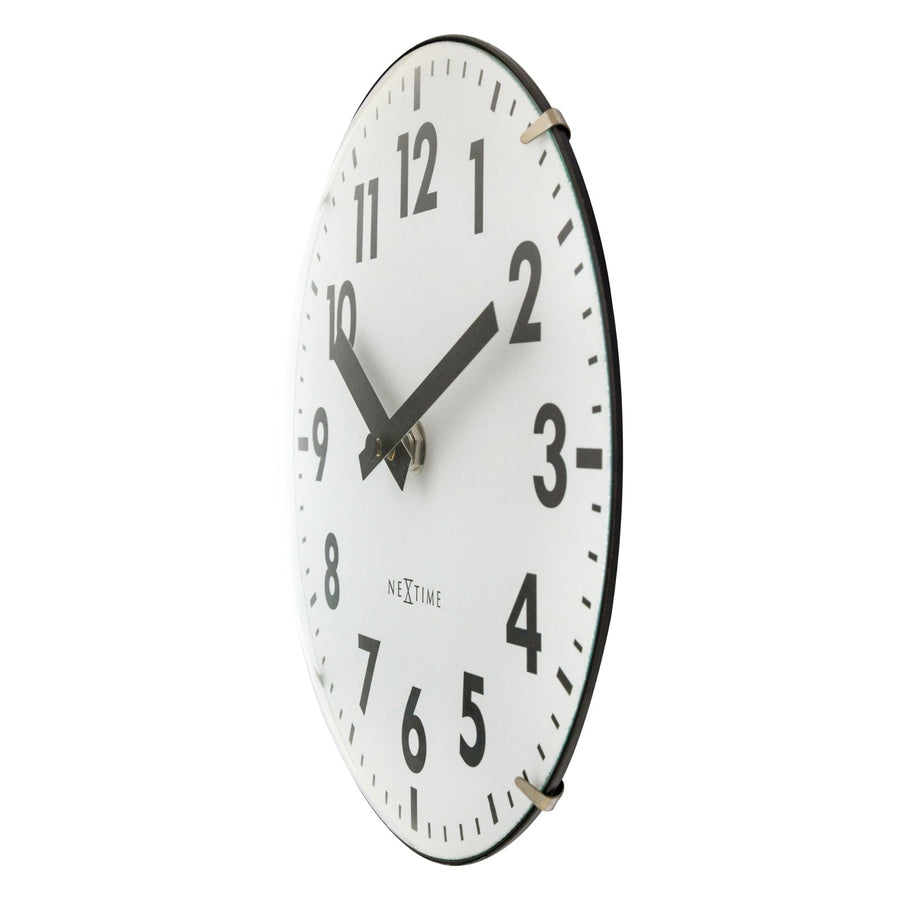 Buy NeXtime Duomo Mini Domed Glass Wall & Desk Clock White 20cm – Oh Clocks