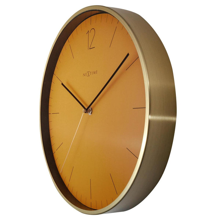 NeXtime Essential Gold Metal Wall Clock Fruity Mandarin Orange 34cm 573252FM 3