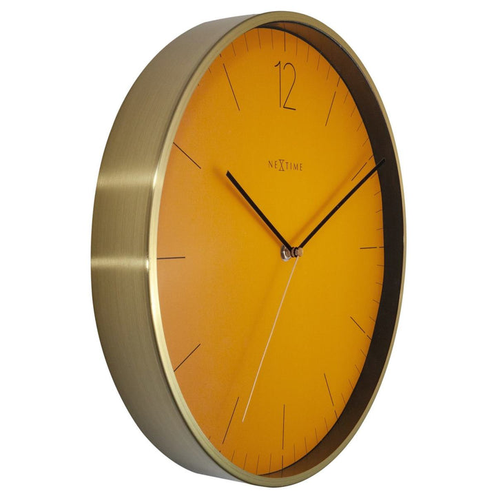 NeXtime Essential Gold Metal Wall Clock Fruity Mandarin Orange 34cm 573252FM 4