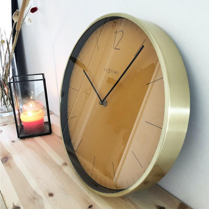 NeXtime Essential Gold Metal Wall Clock Fruity Mandarin Orange 34cm 573252FM 6