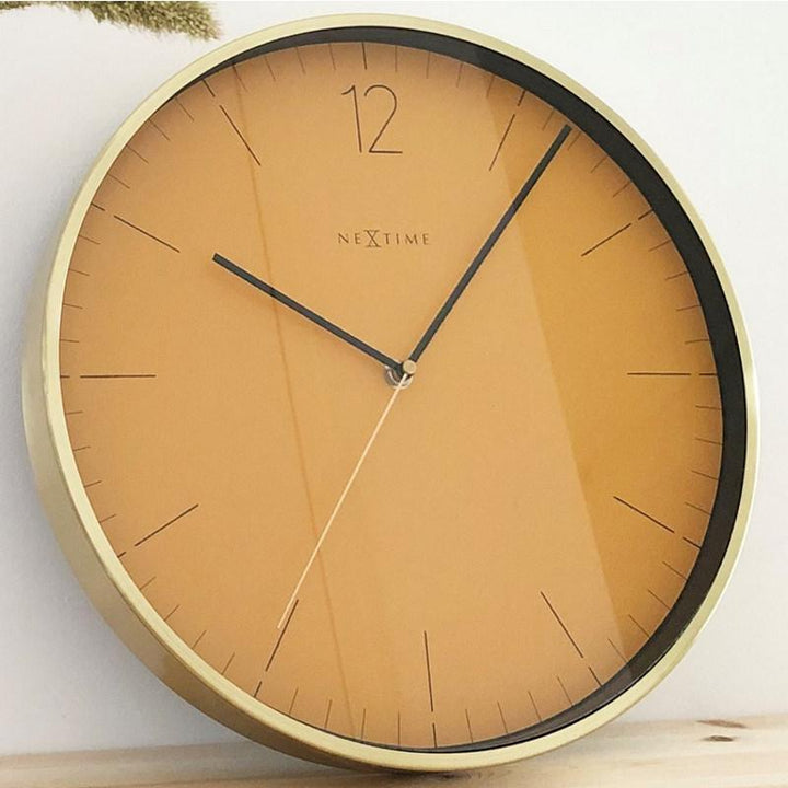 NeXtime Essential Gold Metal Wall Clock Fruity Mandarin Orange 34cm 573252FM 7