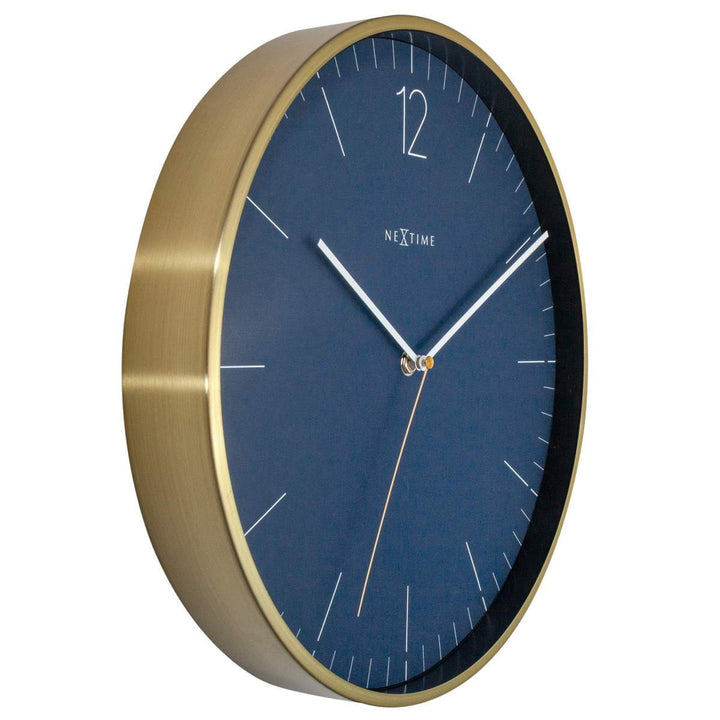 NeXtime Essential Gold Metal Wall Clock Vintage Blue 34cm 573252BL 4