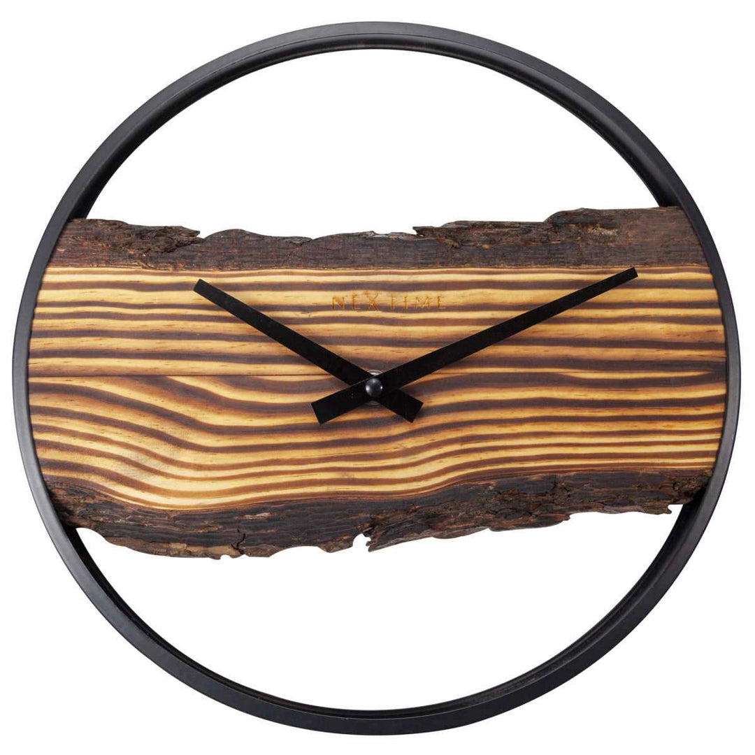 NeXtime Forest Unique Piece Wooden Wall Clock 30cm 573264BR 1