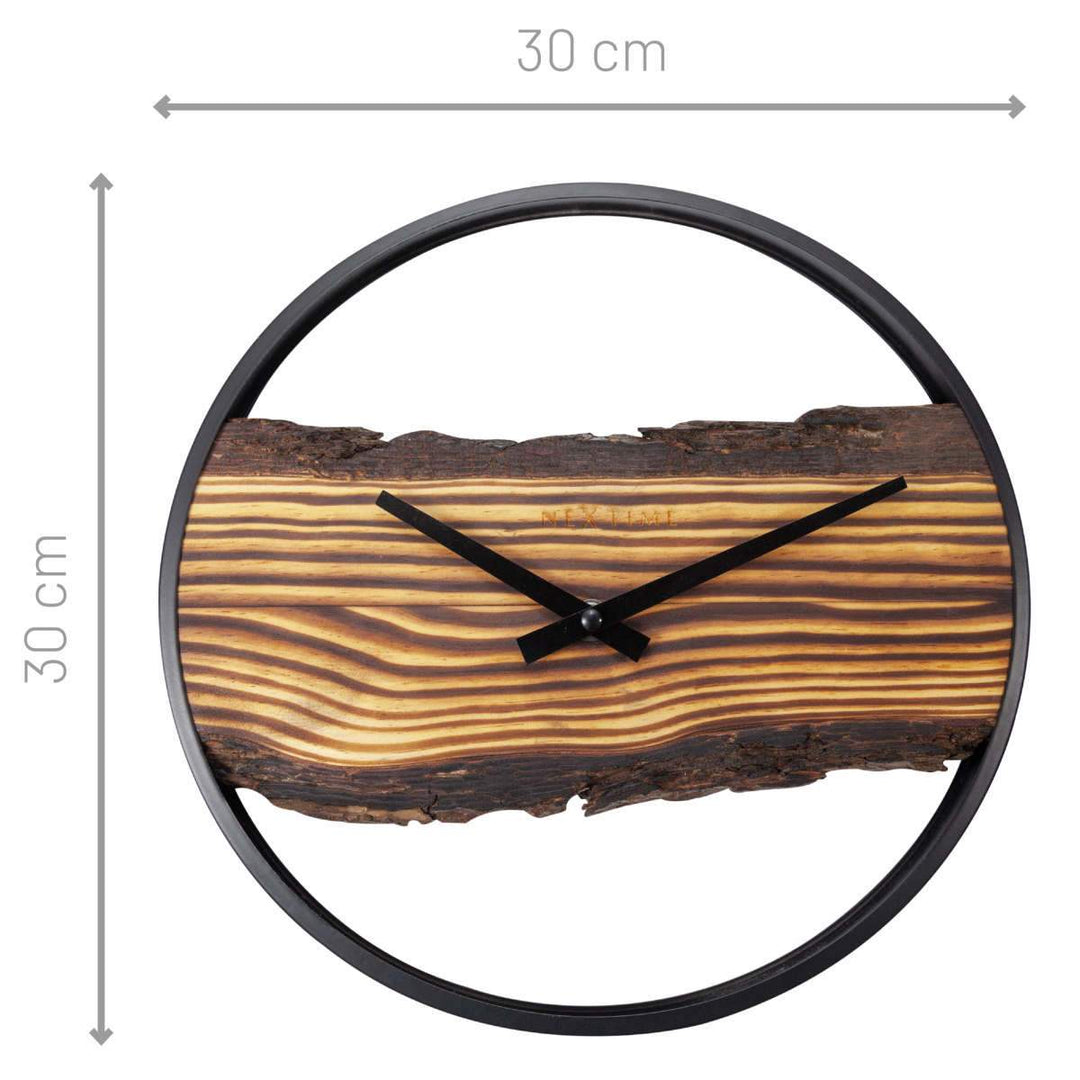 NeXtime Forest Unique Piece Wooden Wall Clock 30cm 573264BR 7
