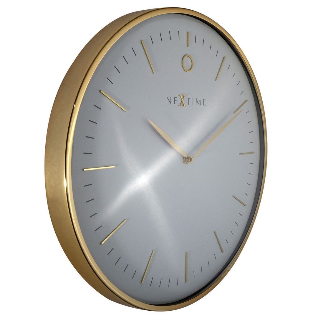 NeXtime Glamour Wall Clock Gold and White 30cm 573256WI 3