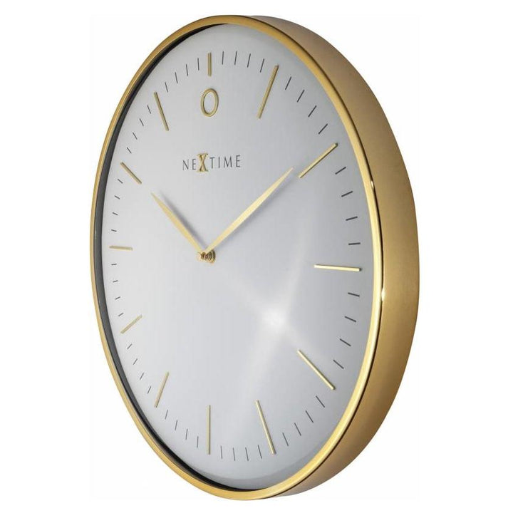 NeXtime Glamour Wall Clock Gold and White 40cm 573235WI 4
