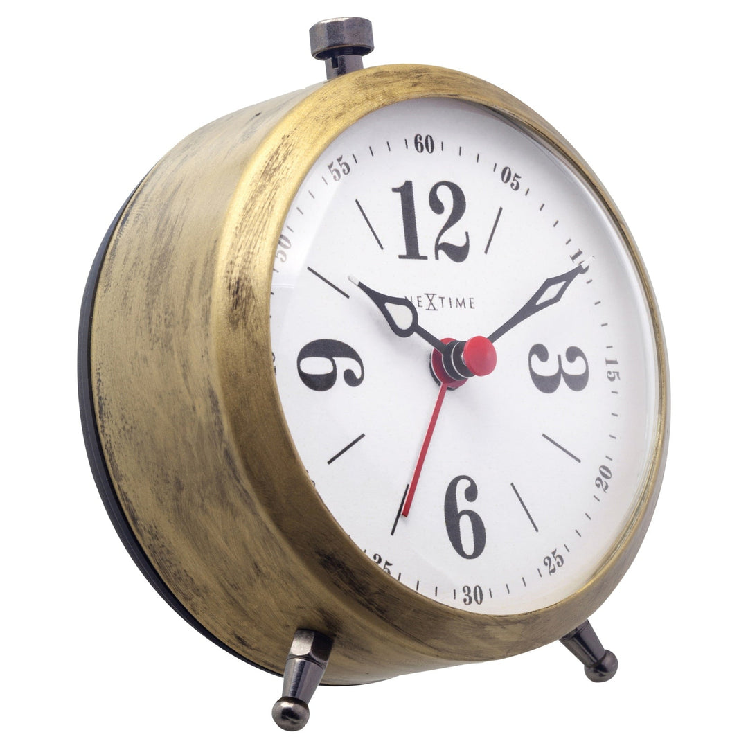 NeXtime Harvey Classic Metal Luminous Hands Alarm Clock Gold 11cm 575237GO 3