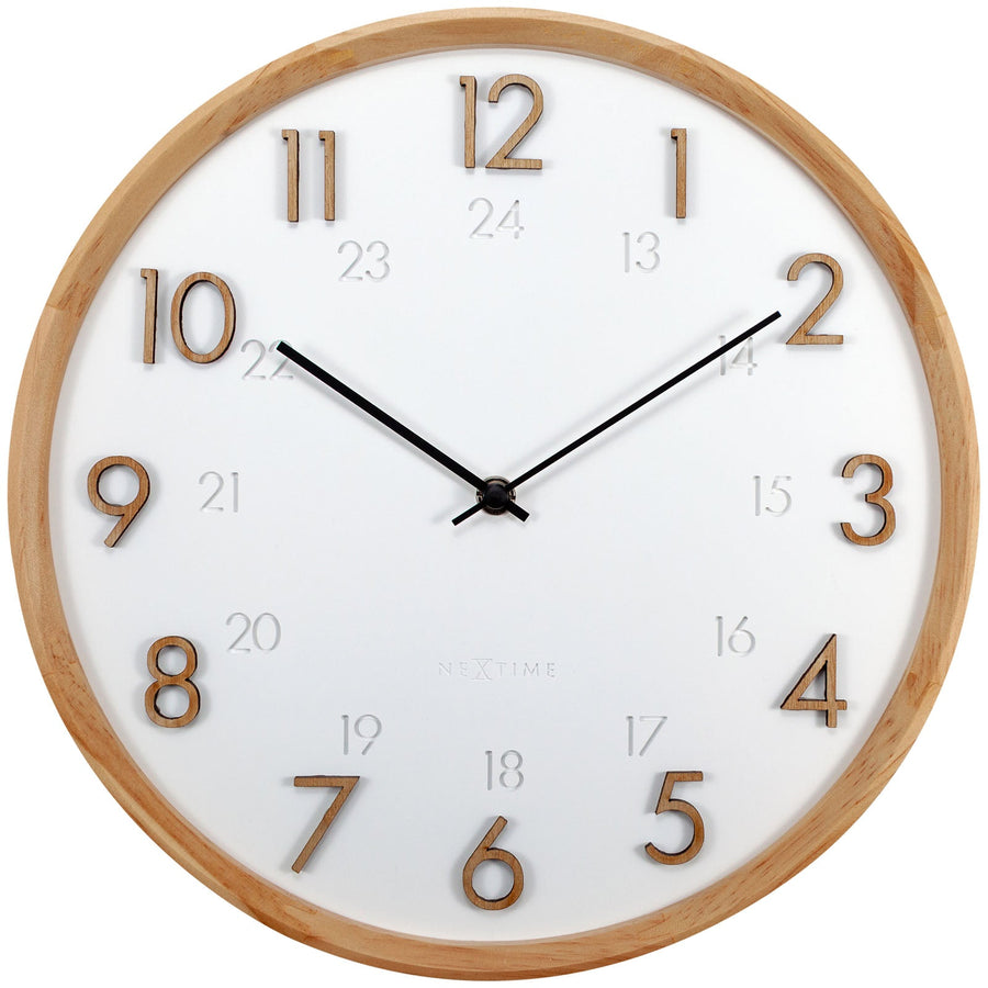 NeXtime Jikan Japanese Design Wall Clock White 29cm 573275 1