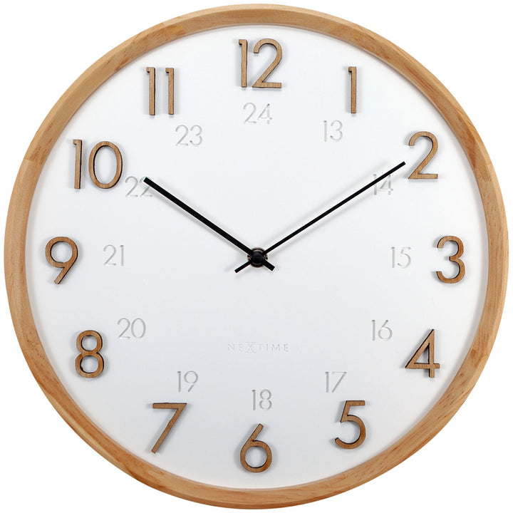 NeXtime Jikan Japanese Design Wall Clock White 29cm 573275 1