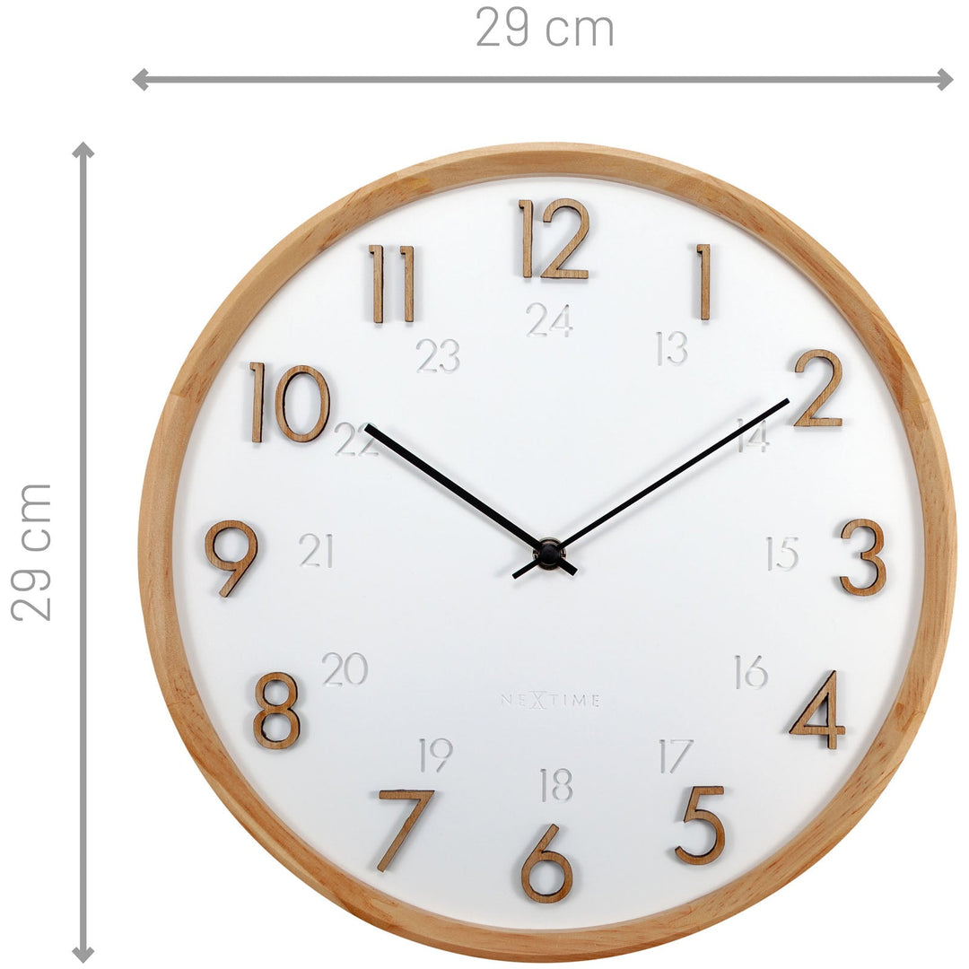 NeXtime Jikan Japanese Design Wall Clock White 29cm 573275 7