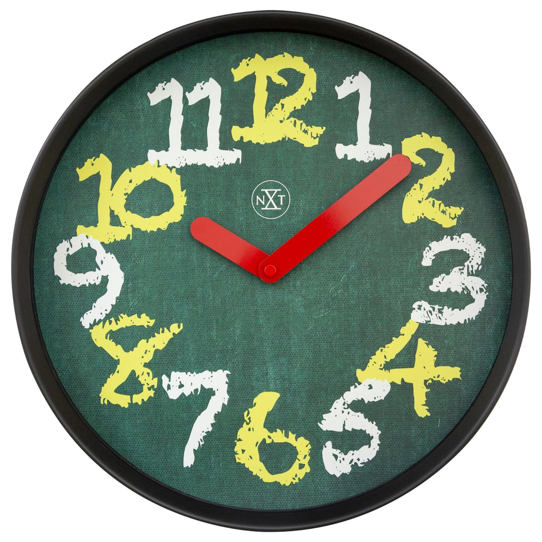 NeXtime Kids Green Chalkboard Wall Clock 30cm 577365GN 1