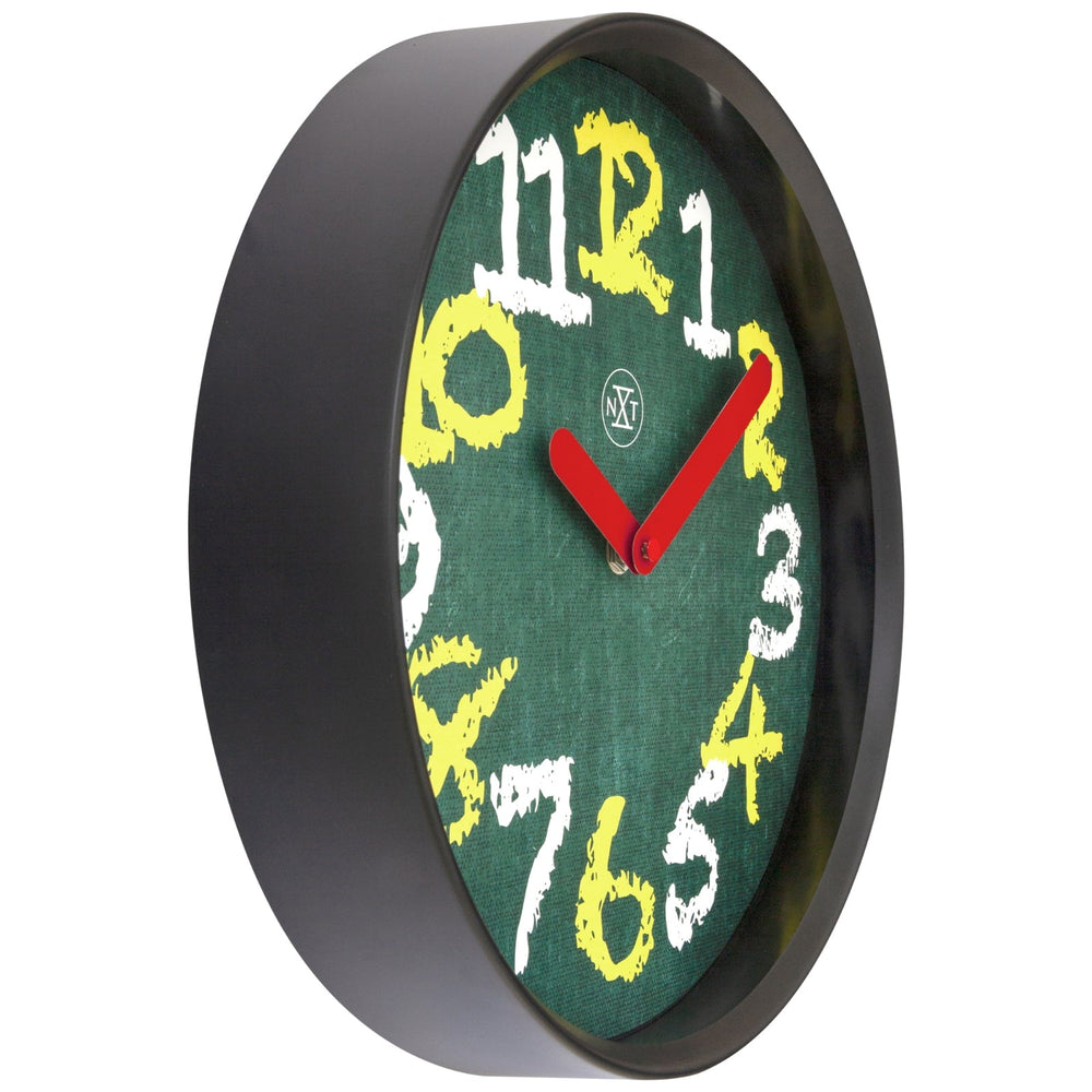NeXtime Kids Green Chalkboard Wall Clock 30cm 577365GN 2