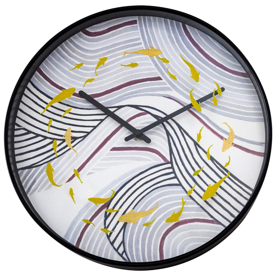 NeXtime Koi Artistic Peace Calm Wall Clock Grey 30cm 573313 1