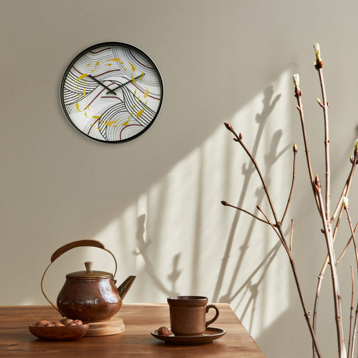 NeXtime Koi Artistic Peace Calm Wall Clock Grey 30cm 573313 7