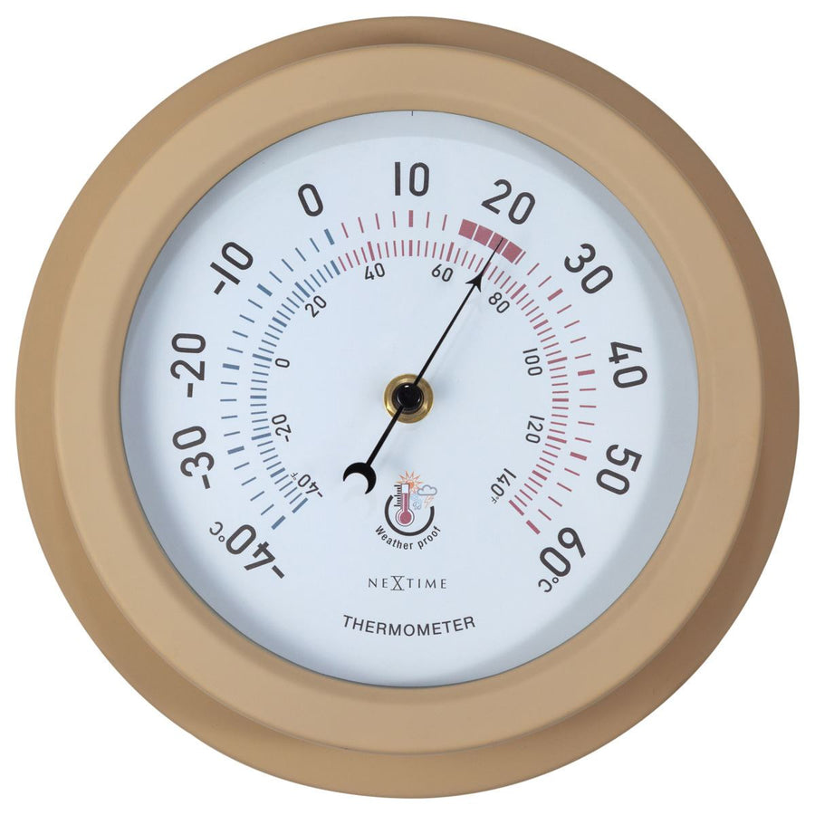 NeXtime Lily Outdoor Weatherproof Thermometer Brown 22cm 574302BR 1