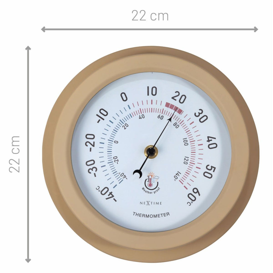 NeXtime Lily Outdoor Weatherproof Thermometer Brown 22cm 574302BR 7