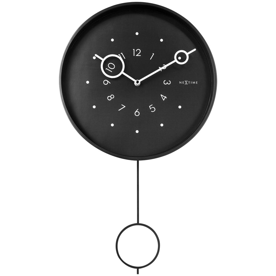 NeXtime Loop Pendulum Wall Clock Black 60cm 573295ZW 1