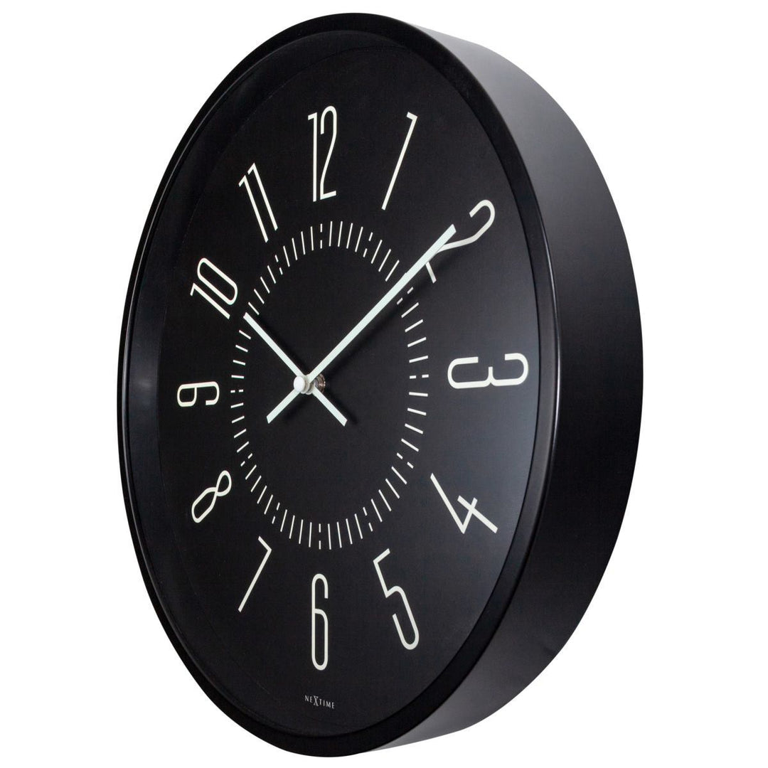 NeXtime Luminous Metal Wall Clock Black 35cm 573261ZW 3