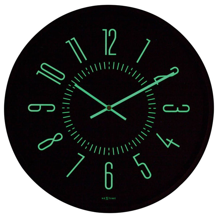 NeXtime Luminous Metal Wall Clock Black 35cm 573261ZW 4
