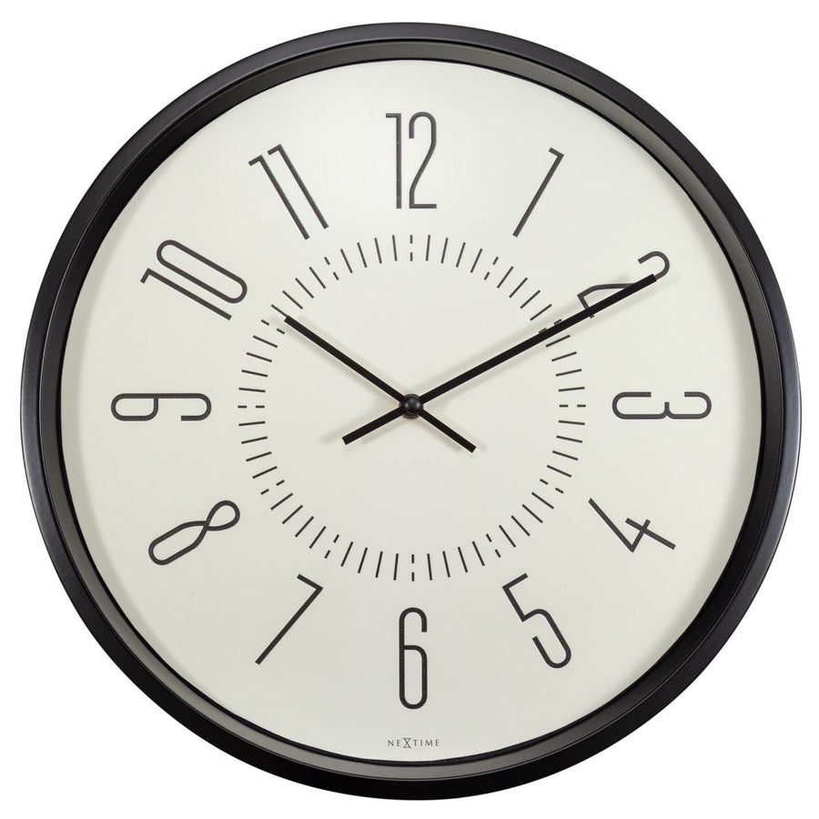 NeXtime Luminous Metal Wall Clock White 35cm 573261WI 1