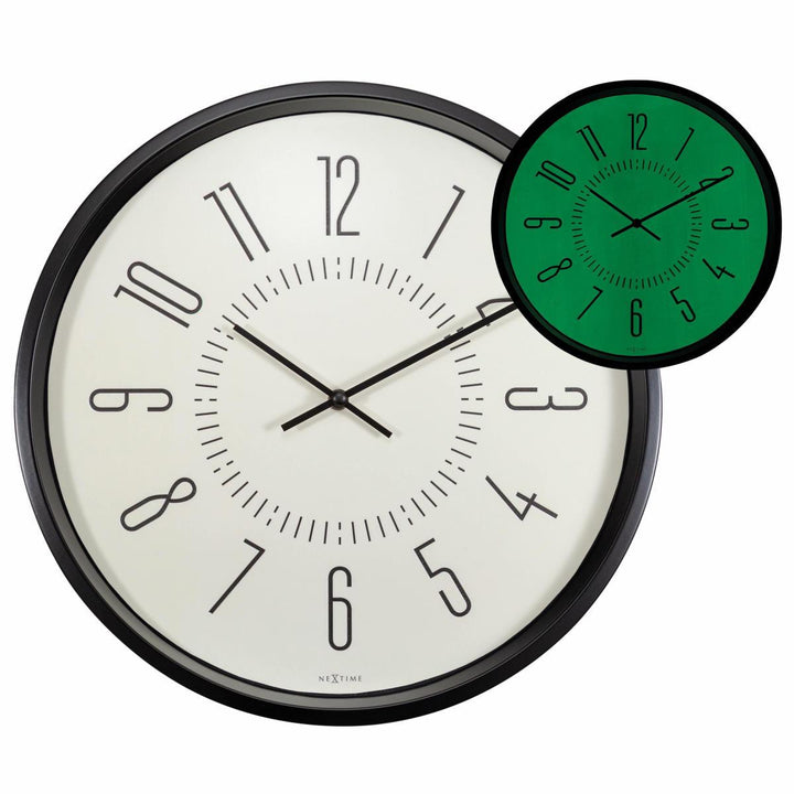 NeXtime Luminous Metal Wall Clock White 35cm 573261WI 8