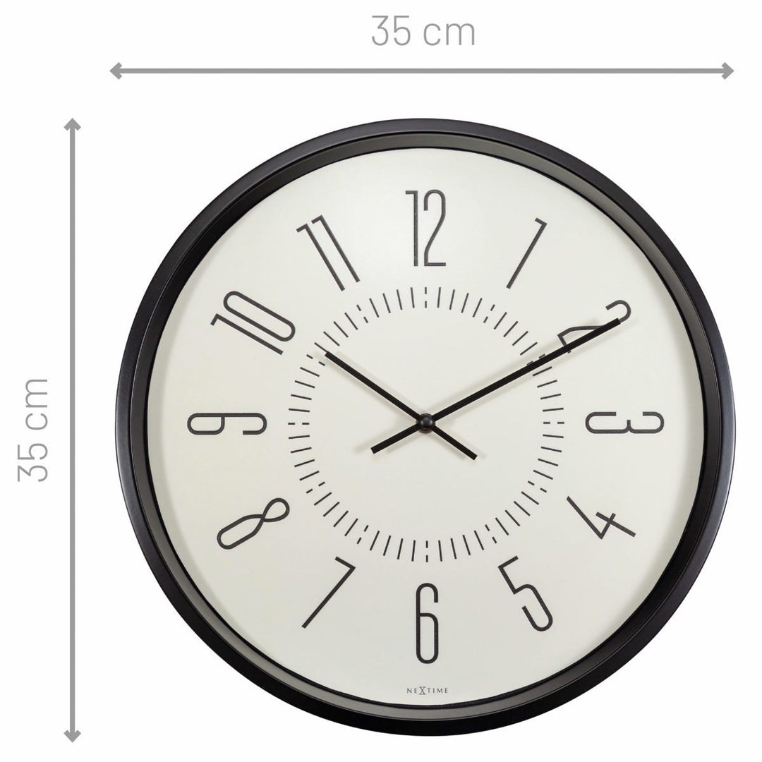 NeXtime Luminous Metal Wall Clock White 35cm 573261WI 10