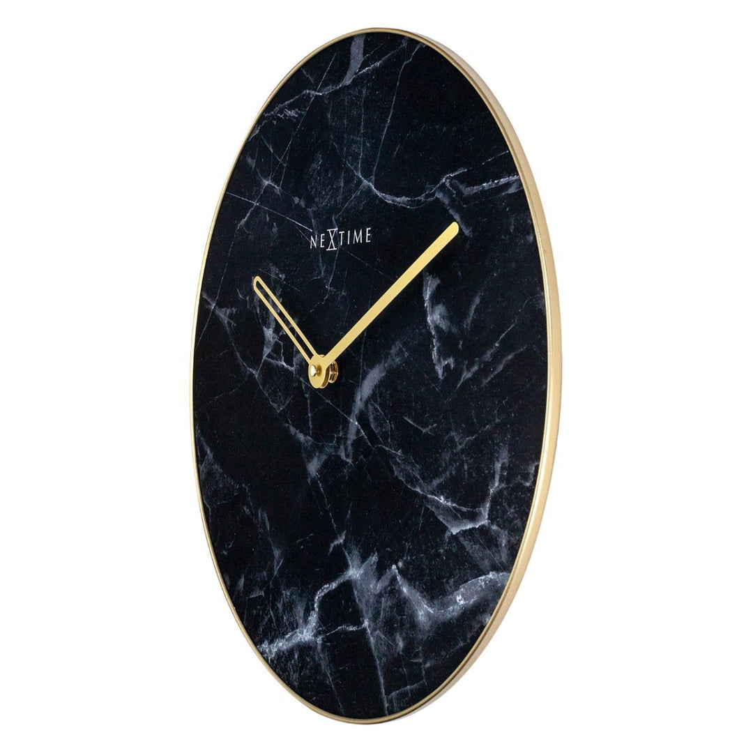 NeXtime Marble Wall Clock Black 40cm 578189ZW 1