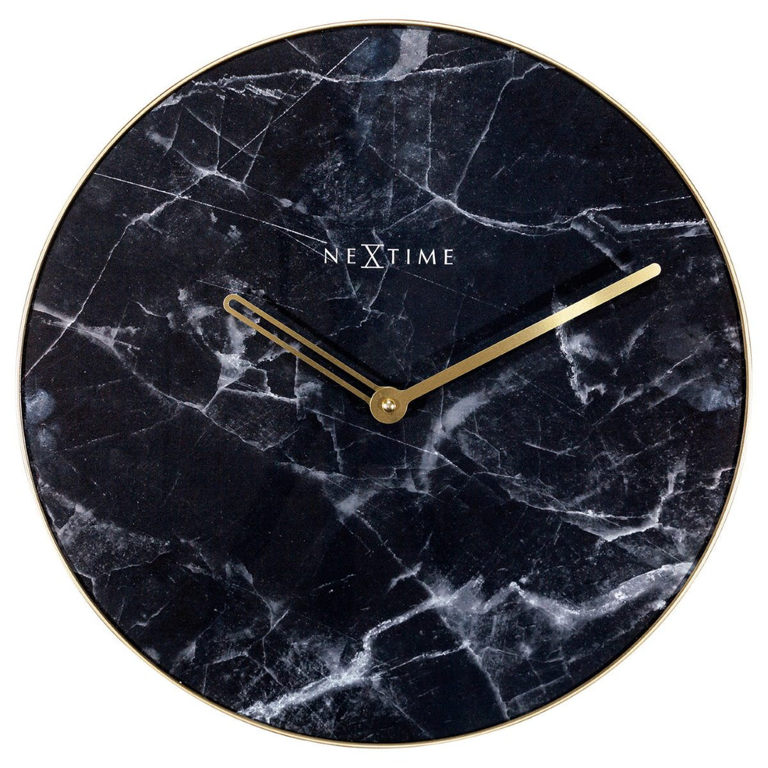 NeXtime Marble Wall Clock Black 40cm 578189ZW 2