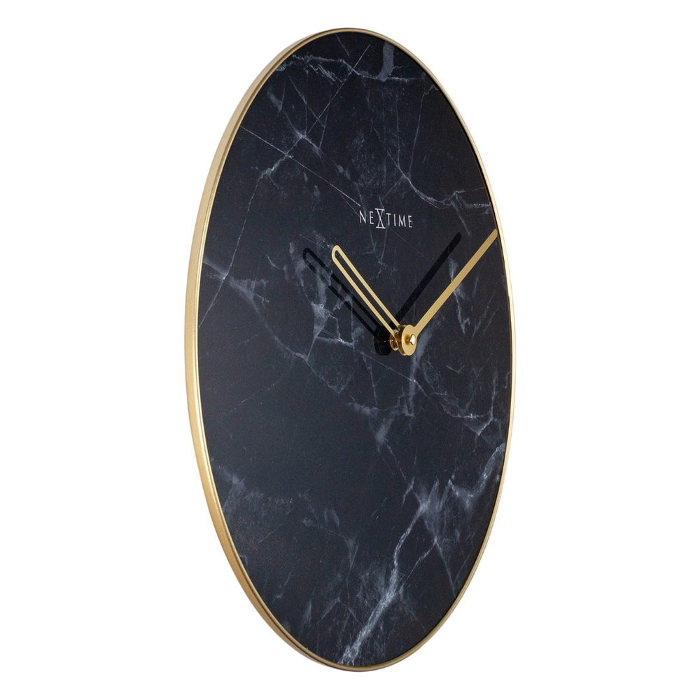 NeXtime Marble Wall Clock Black 40cm 578189ZW 5