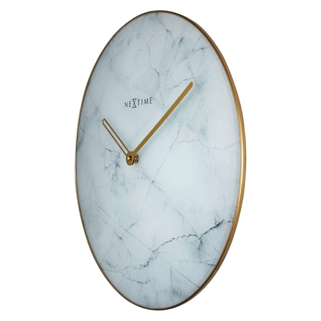 NeXtime Marble Wall Clock White 40cm 578189WI 1