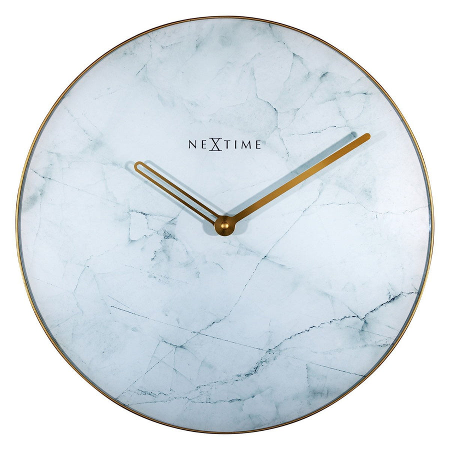 NeXtime Marble Wall Clock White 40cm 578189WI 2