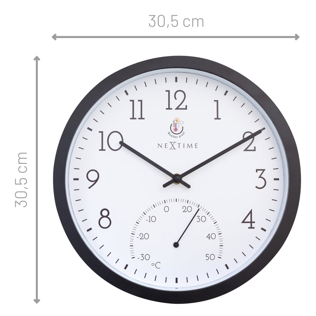 NeXtime Marigold Temperature Outdoor Wall Clock 31cm 574313 4
